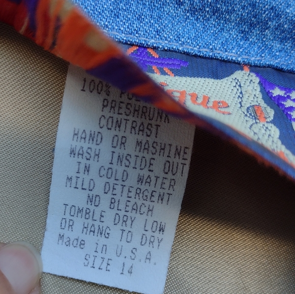 Vintage Monique Jeans Western Style Top Jacket Size 14 - Picture 3 of 9